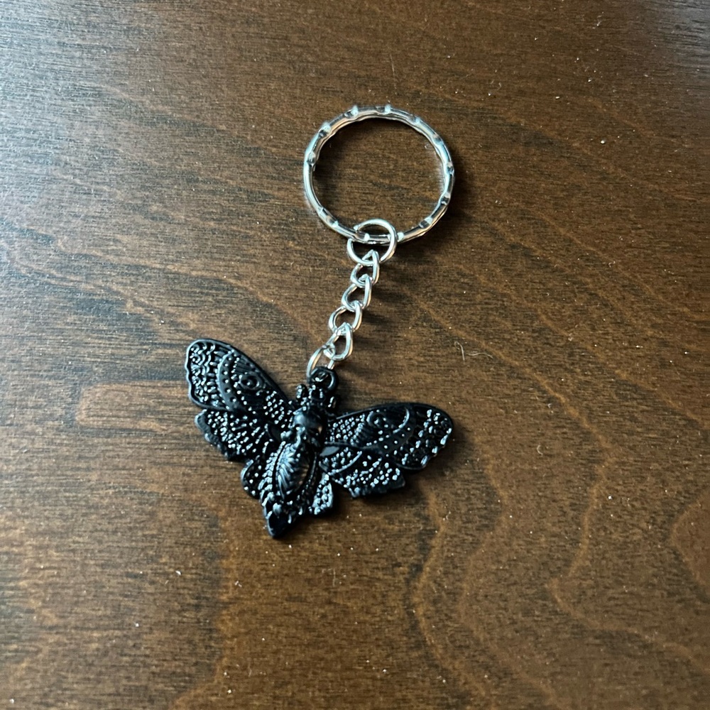 Black Moth Keychain